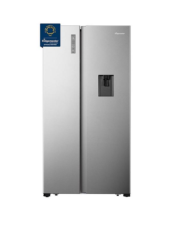 Fridgemaster MS91520DES 90cm Wide, Side-by-Side, American-Style Fridge Freezer - Silver
